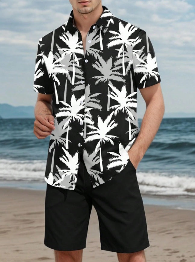 Hawaiian Men's Printed Cuban-style Resort Shirt