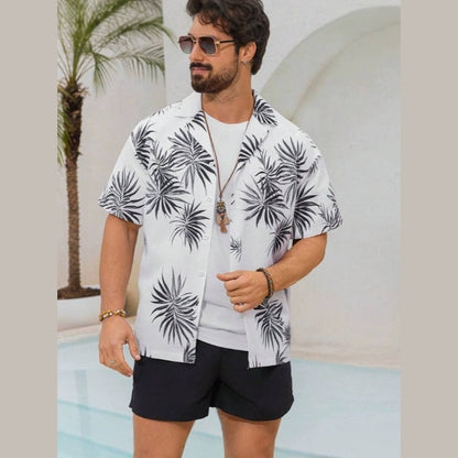 Hawaiian Men's Printed Cuban-style Resort Shirt