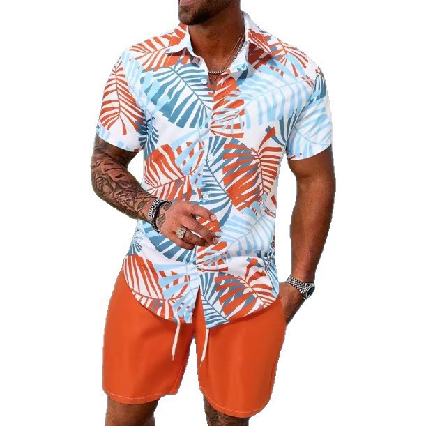 Hawaiian Men's Printed Cuban-style Resort Shirt