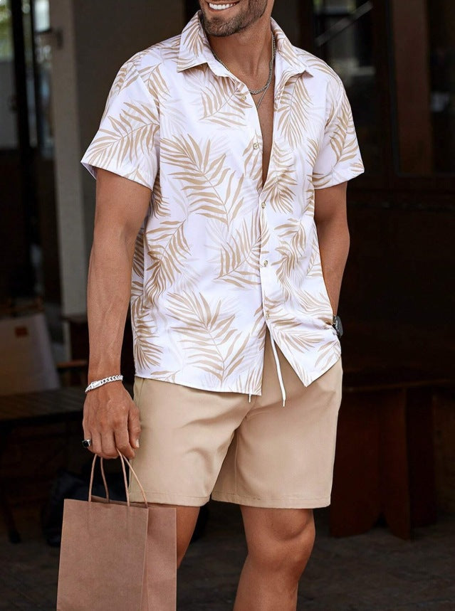 Hawaiian Men's Printed Cuban-style Resort Shirt